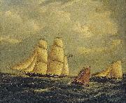 James Edward Buttersworth An armed brig and cutter in the Channel Spain oil painting artist